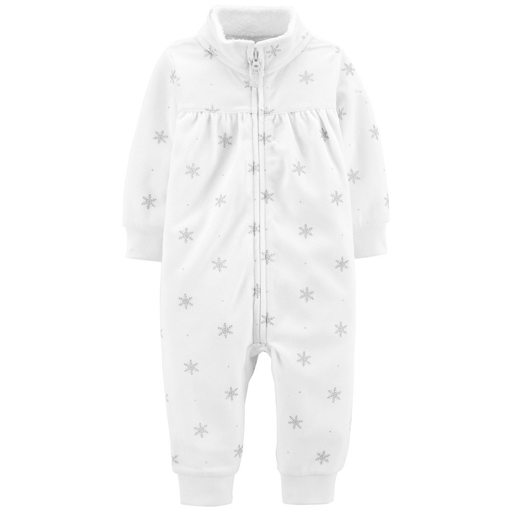 Fleece Cozy White winter outfit 3 month